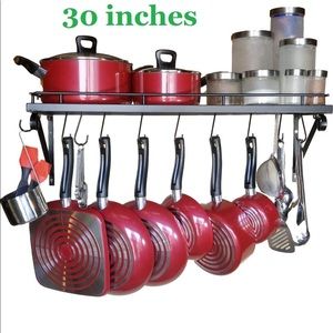 Never opened - 30” wall mount pots and pans rack
